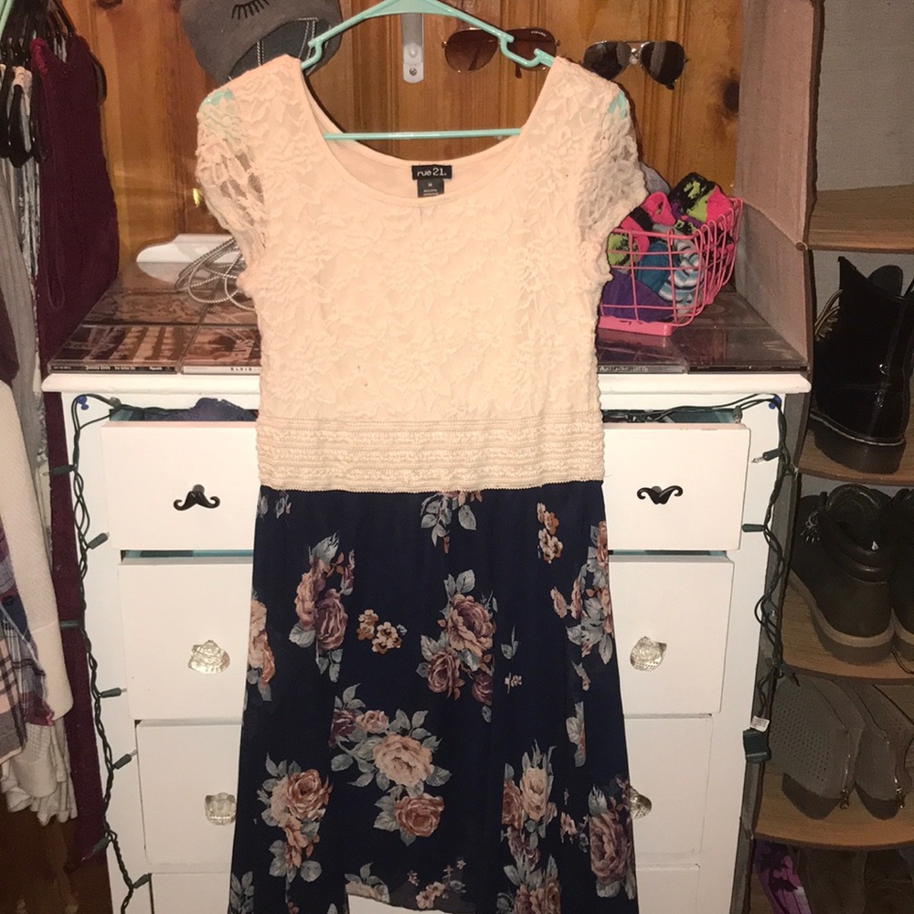 Lace and floral dress